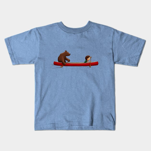 Paddle Harder Kids T-Shirt by grodek